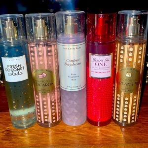 BATH & BODY WORKS- Body spray/perfume (5) SOLD AS SET